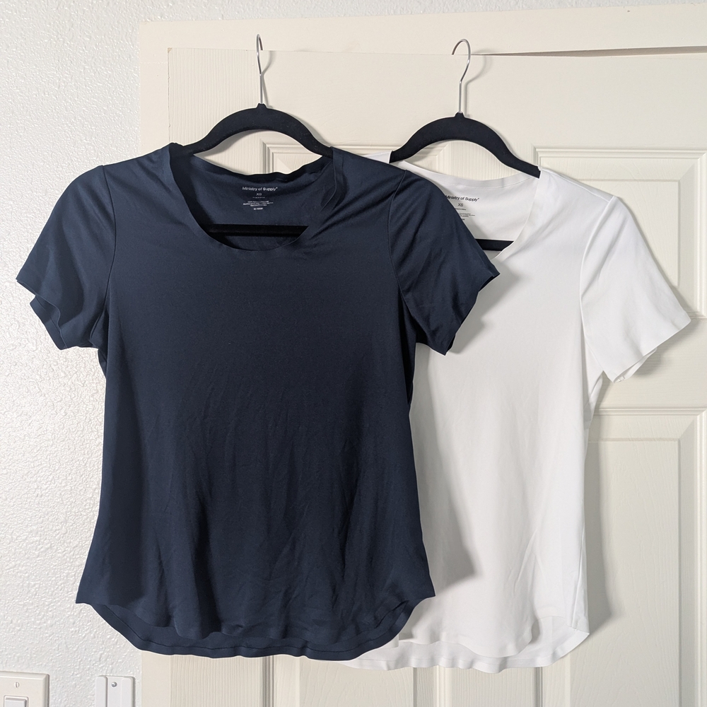 Classic Women's Navy and White Tops